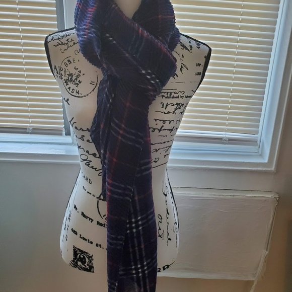 NWOT Fall Navy Blue Scarf - Picture 2 of 7